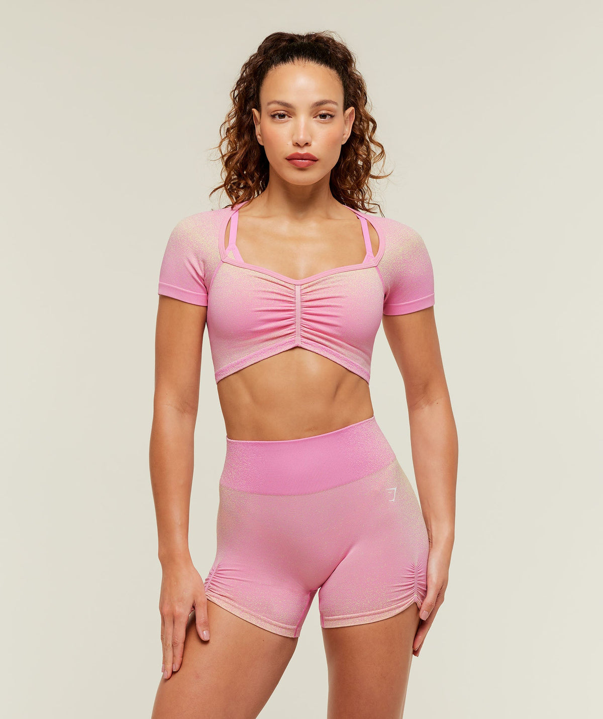 Blush Seamless Short Sleeve Top