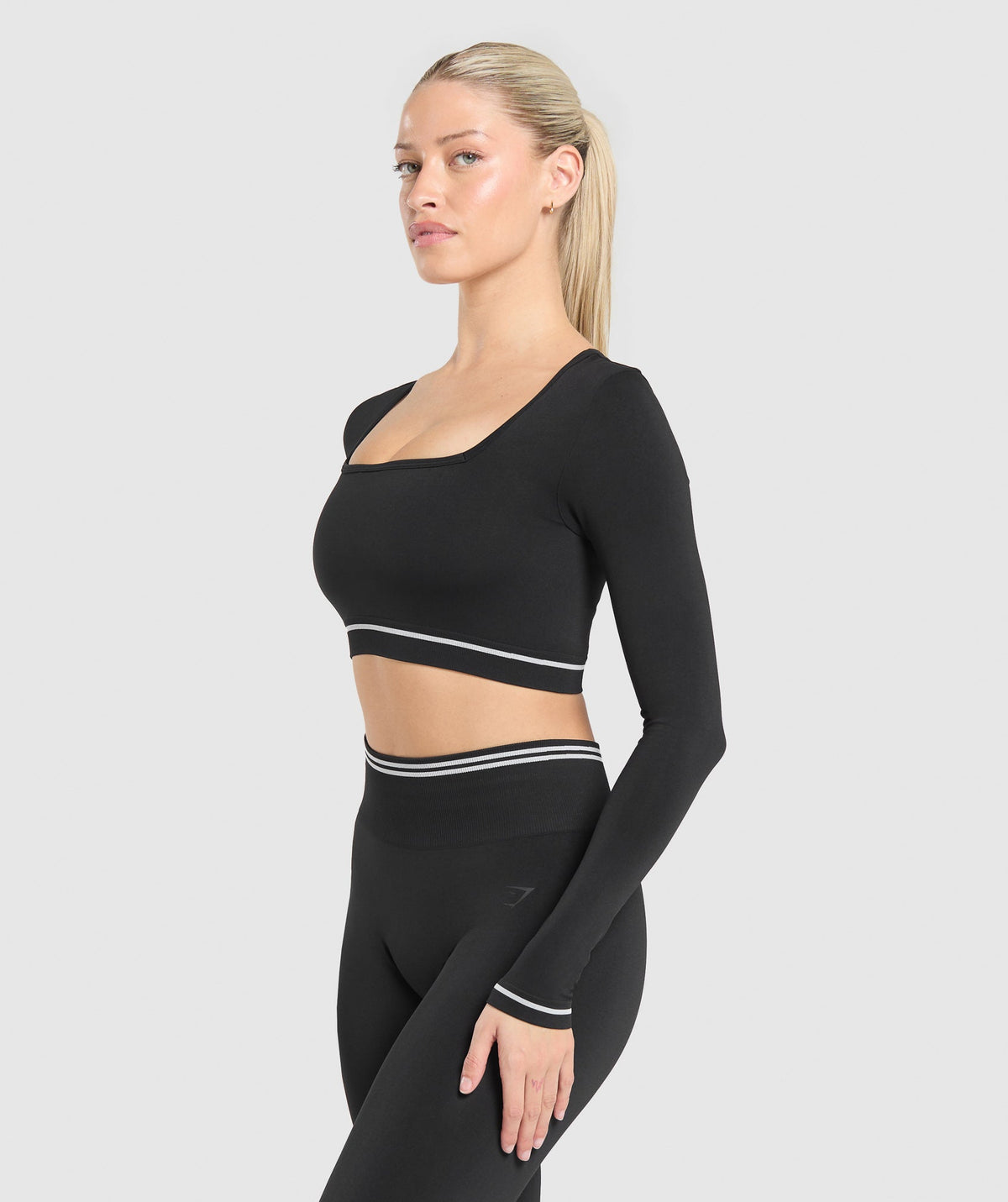 Contrast Seamless Crop Top