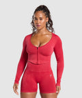 Gains Seamless Washed Zip Up Jacket