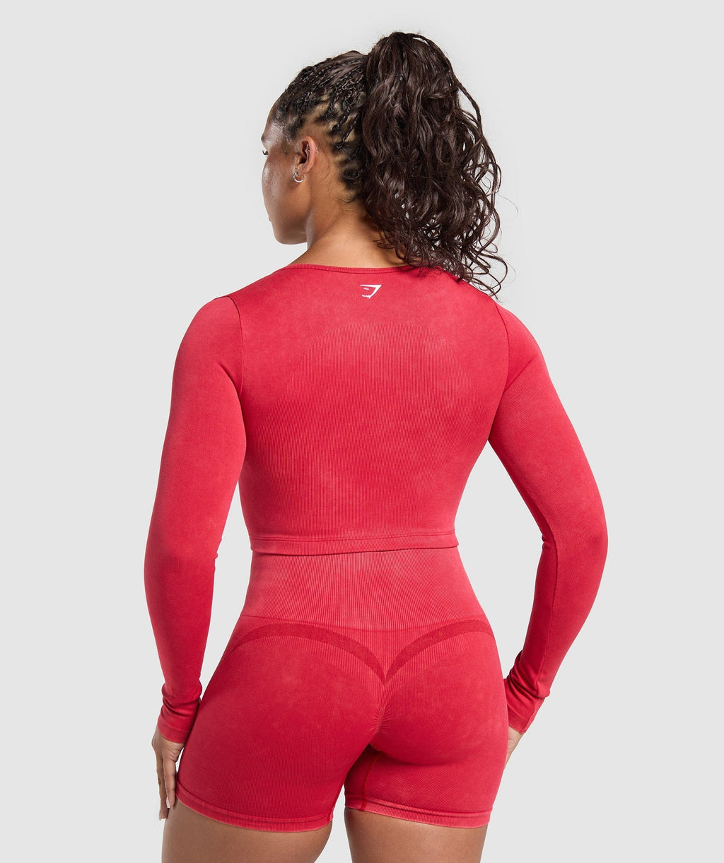 Gains Seamless Washed Zip Up Jacket