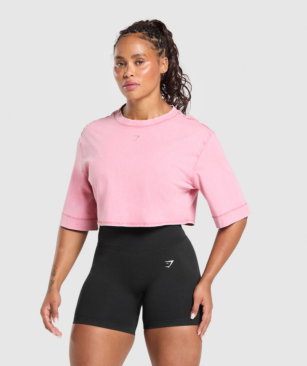GSLC Washed Graphic Crop Top