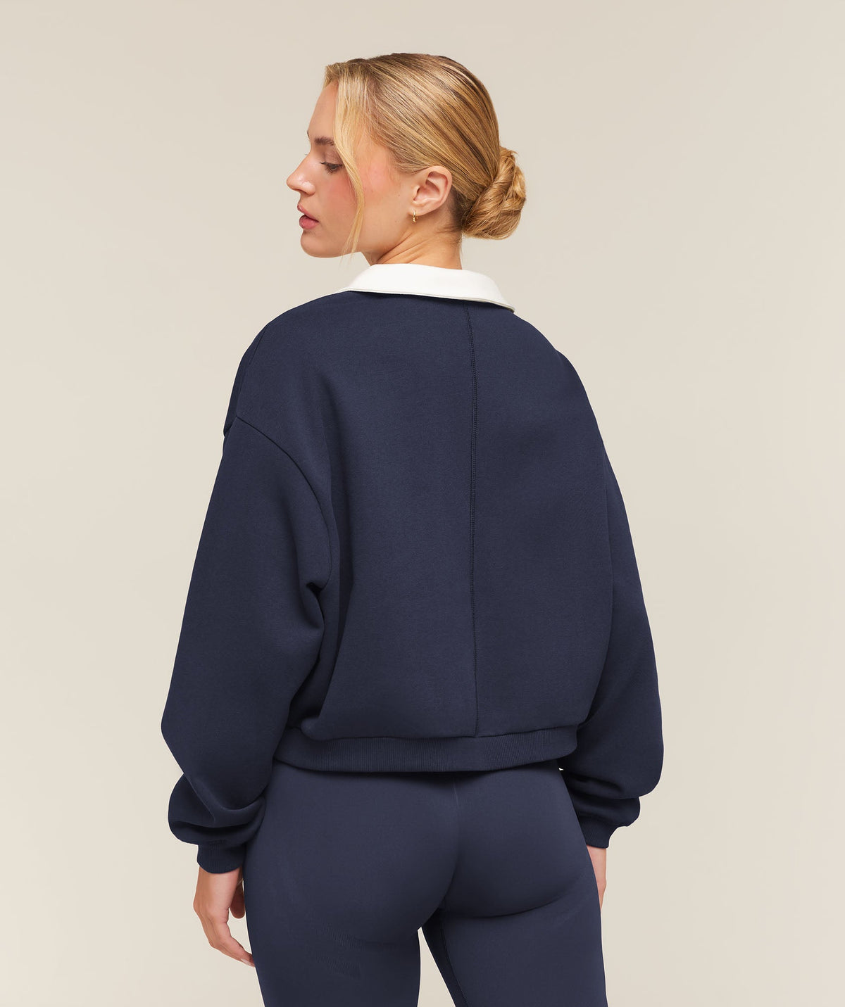 Cosy Luxe Campus Polo Sweatshirt