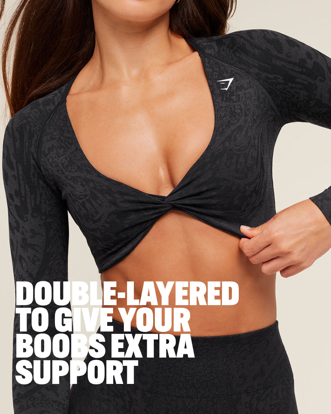 Adapt Animal Long Sleeve Crop Top