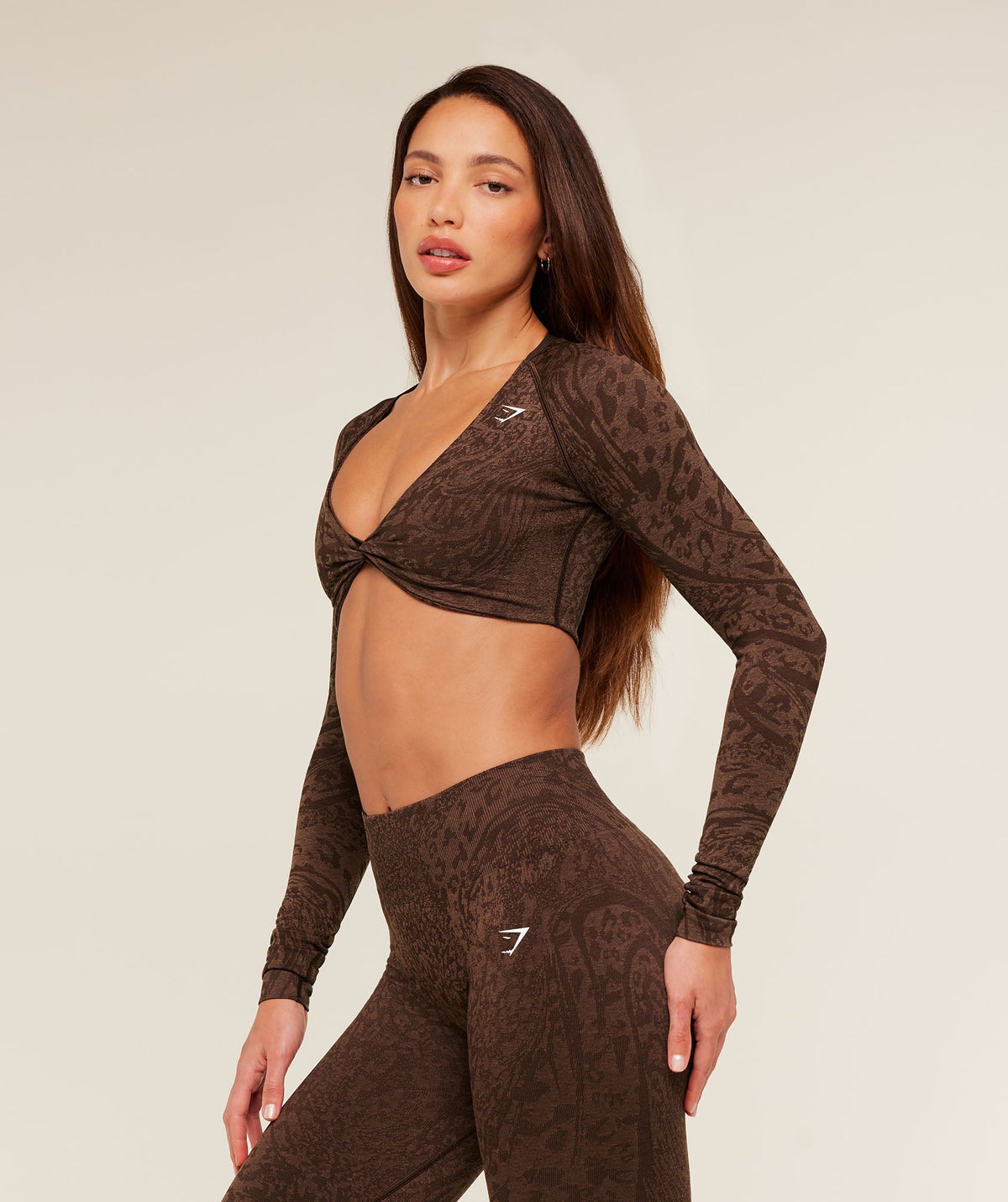 Adapt Animal Long Sleeve Crop Top