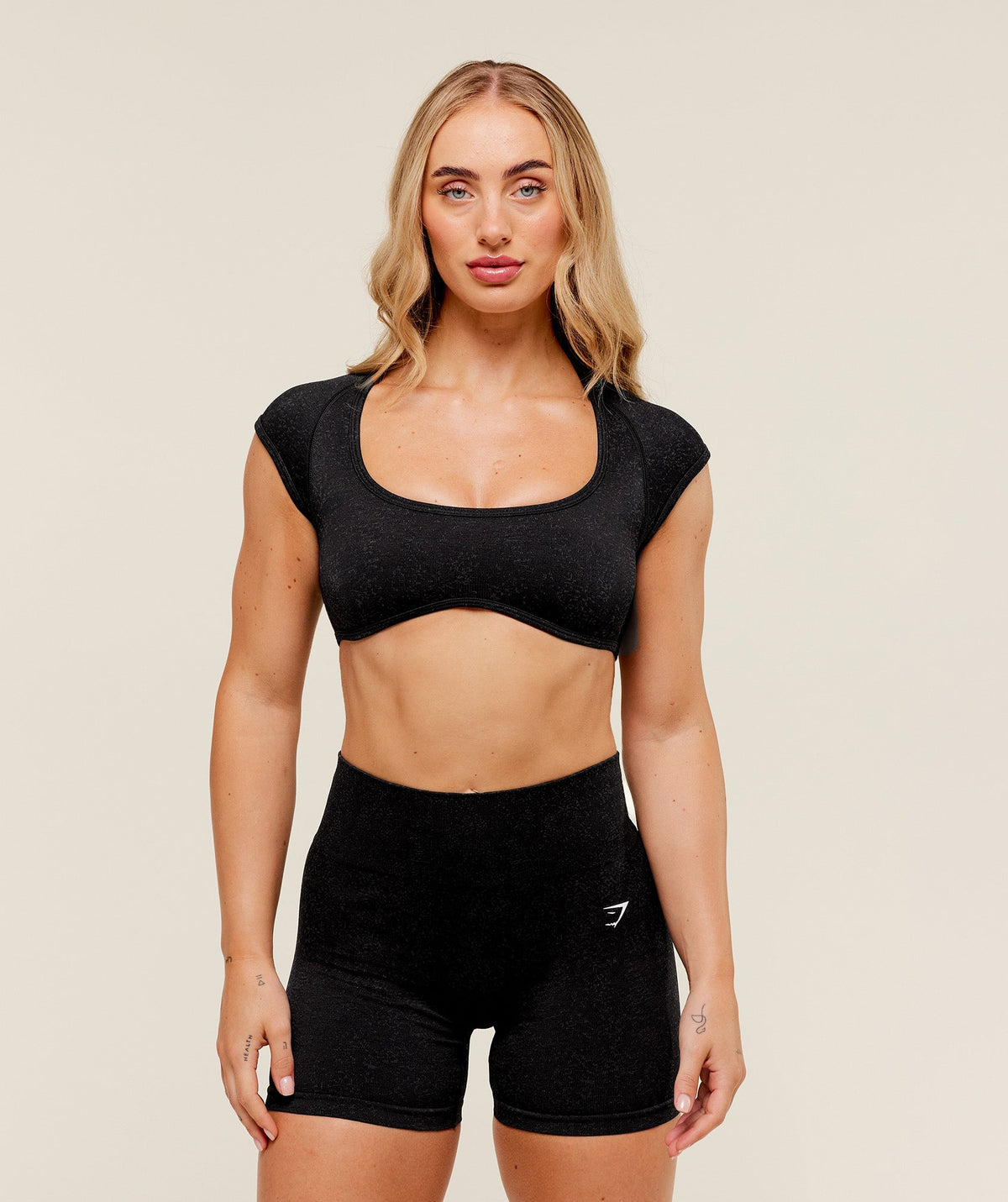 Adapt Fleck Short Sleeve Crop Top