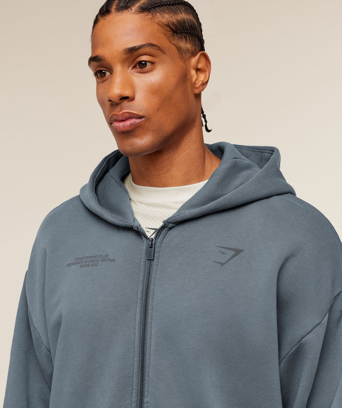 Conditioning Club Washed Zip Through Hoodie
