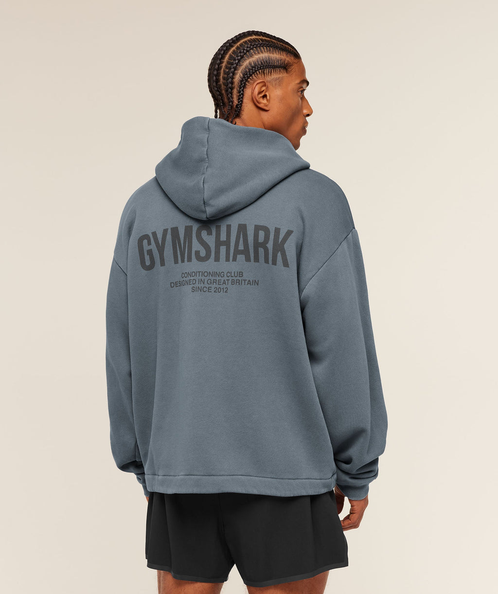 Conditioning Club Washed Zip Through Hoodie