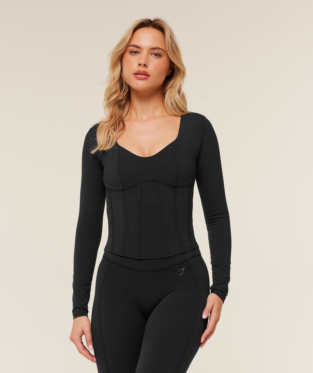 Corset Long Sleeve Crop Top