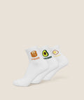 Breakfast Graphic Midi Socks 3pk