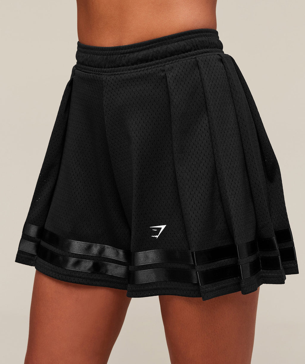 Mesh Pleated Shorts